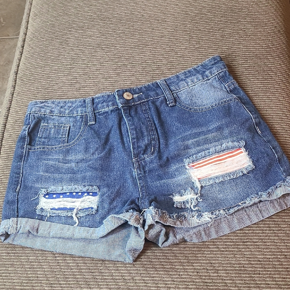 Patriotic Jean Shorts